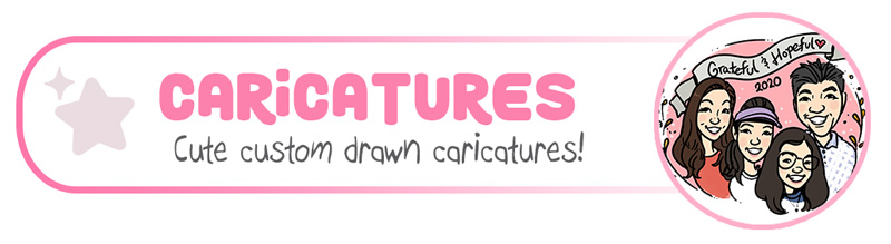 Cute Custom Drawn Caricatures by StarInMyPocket