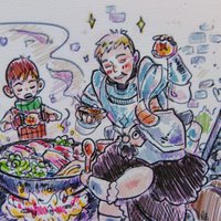 Dungeon Dining 8x10 Anime Sketch Art Print