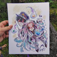 Love, Ghosts, and Other Mysteries 8x10 Anime Sketch Art Print