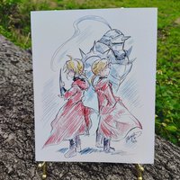 Brothers 8x10 Anime Sketch Art Print