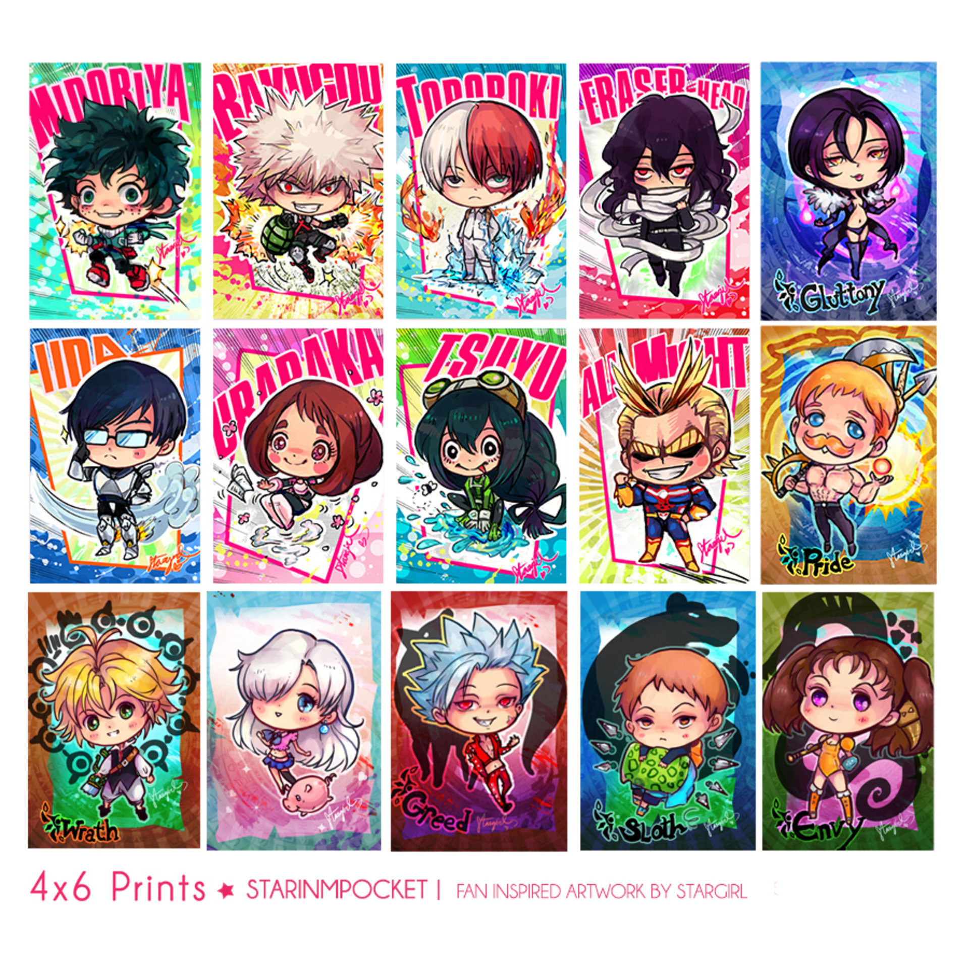 Anime Chibi Art 4x6 Prints