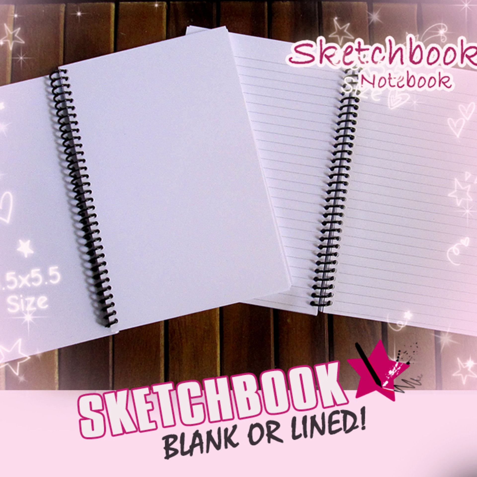 Smile Original Art Sketchbook or Notebook Journal