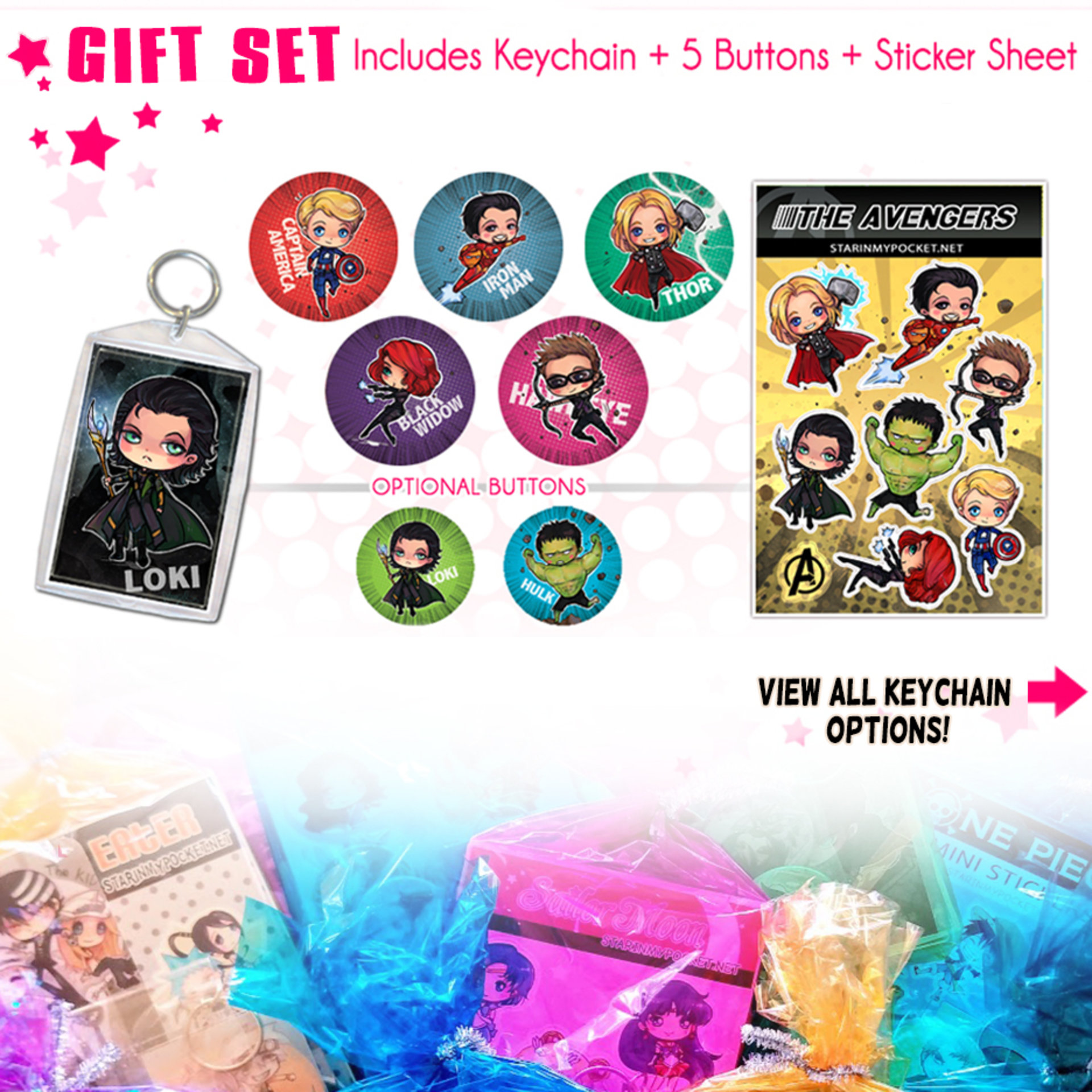Super Heroes Anime Gift Set