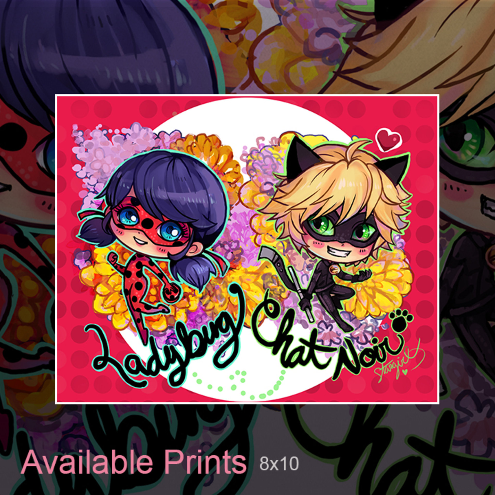 Miraculous Ladybug Chibi Print