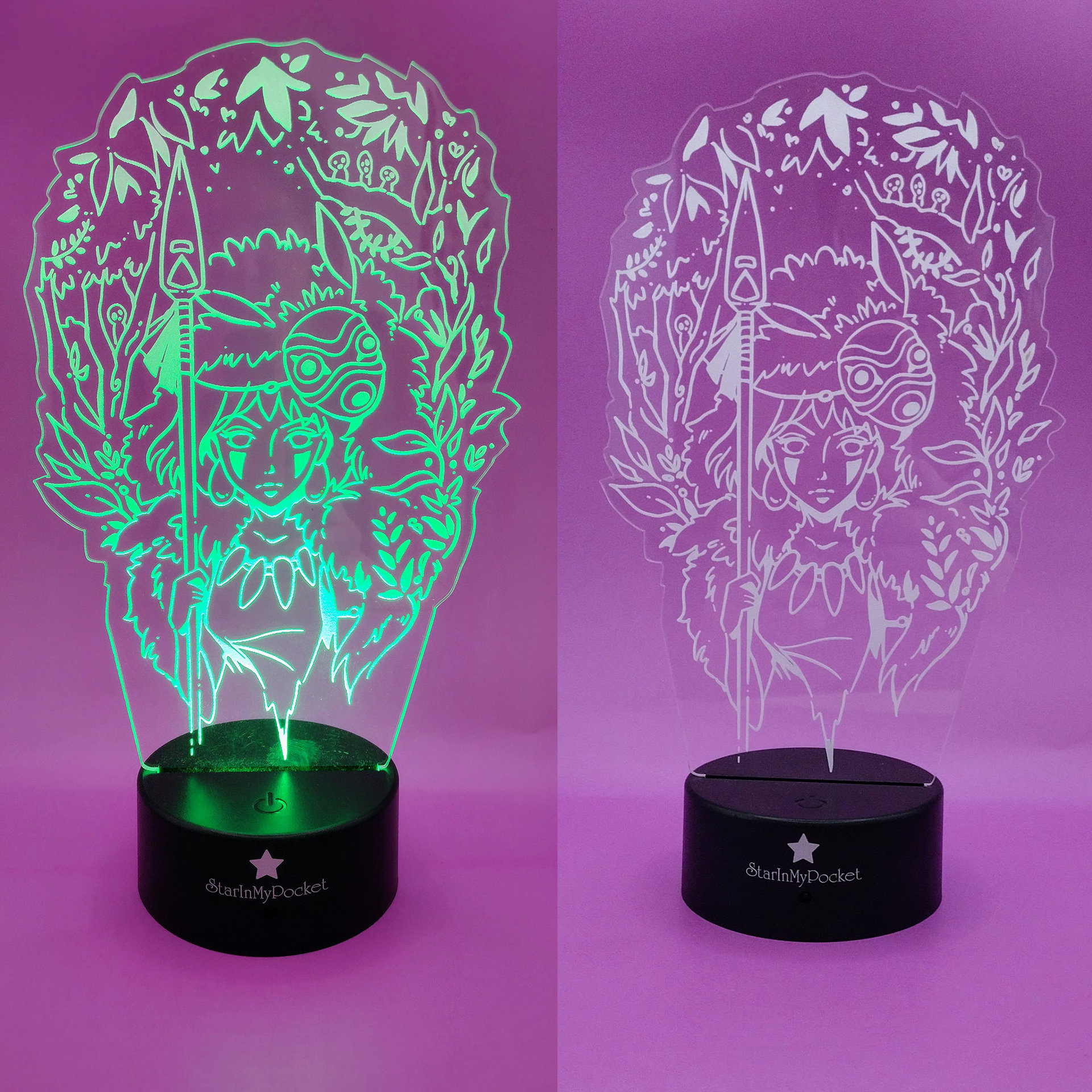 multi-color anime LED night light or desk light