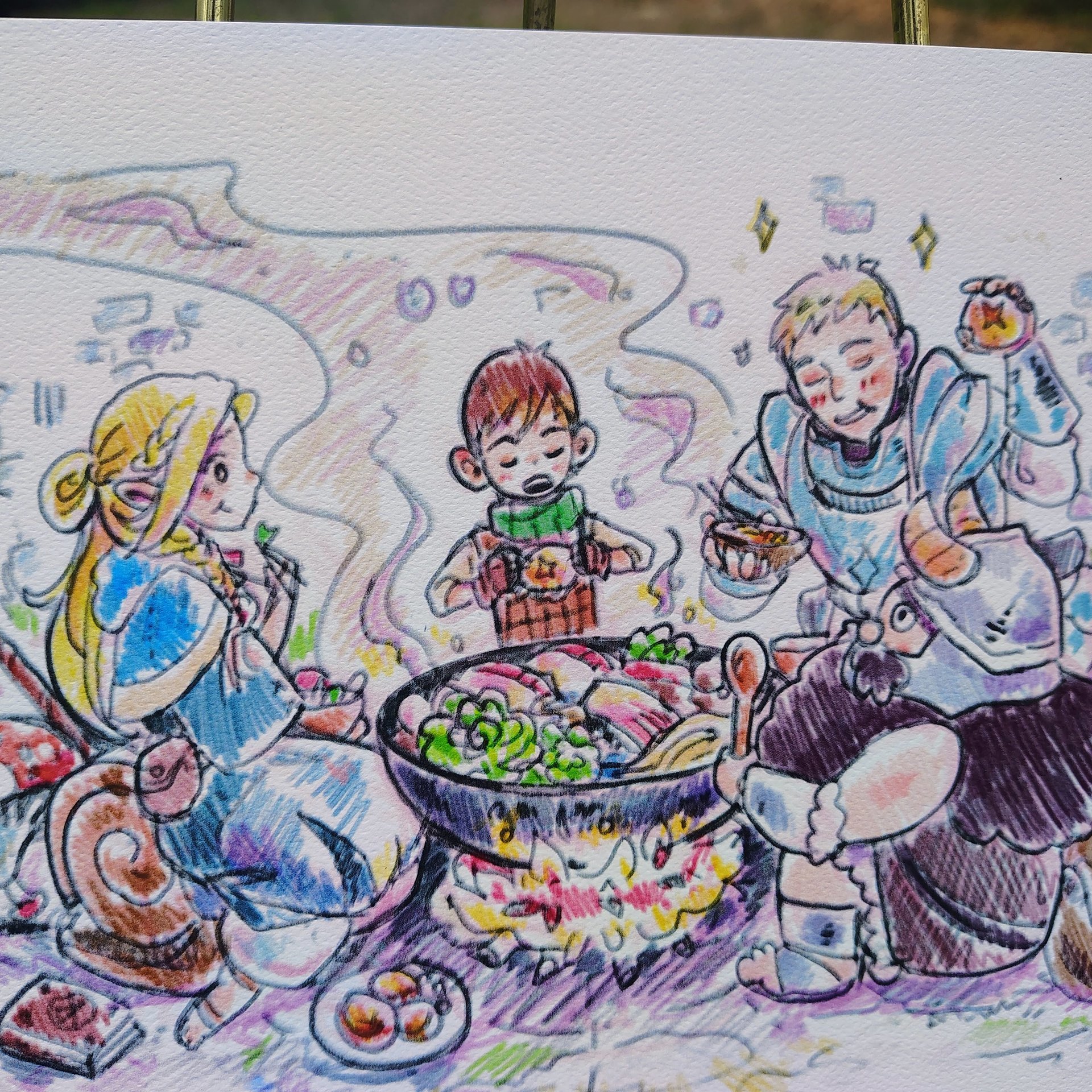 Dungeon Dining 8x10 Anime Sketch Art Print