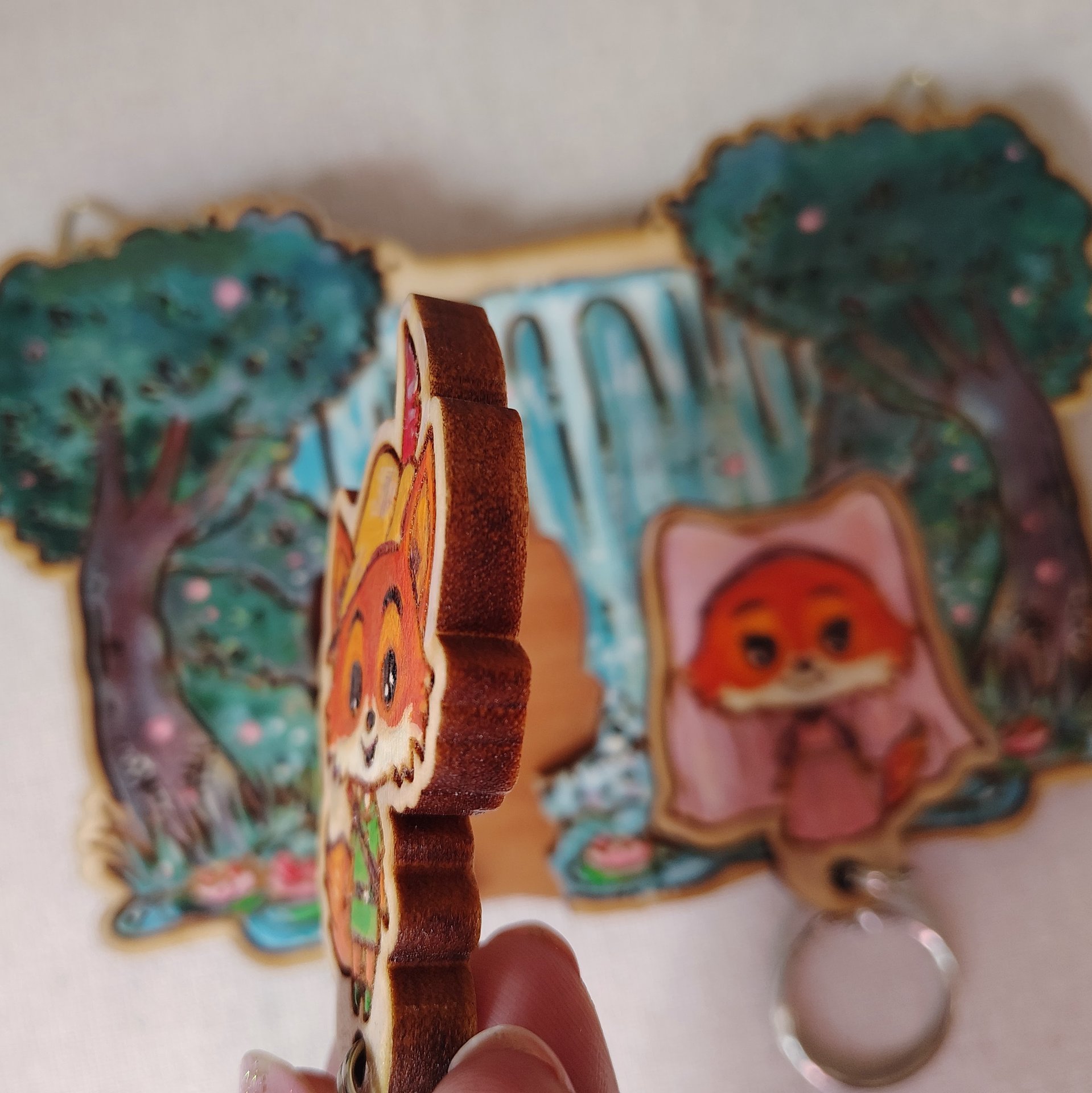 Painted Robin Hood Keyholder