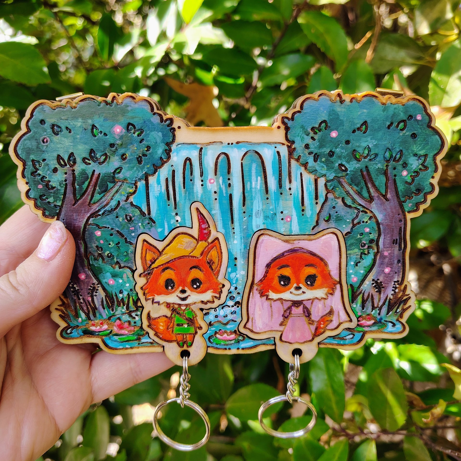 Painted Robin Hood Keyholder