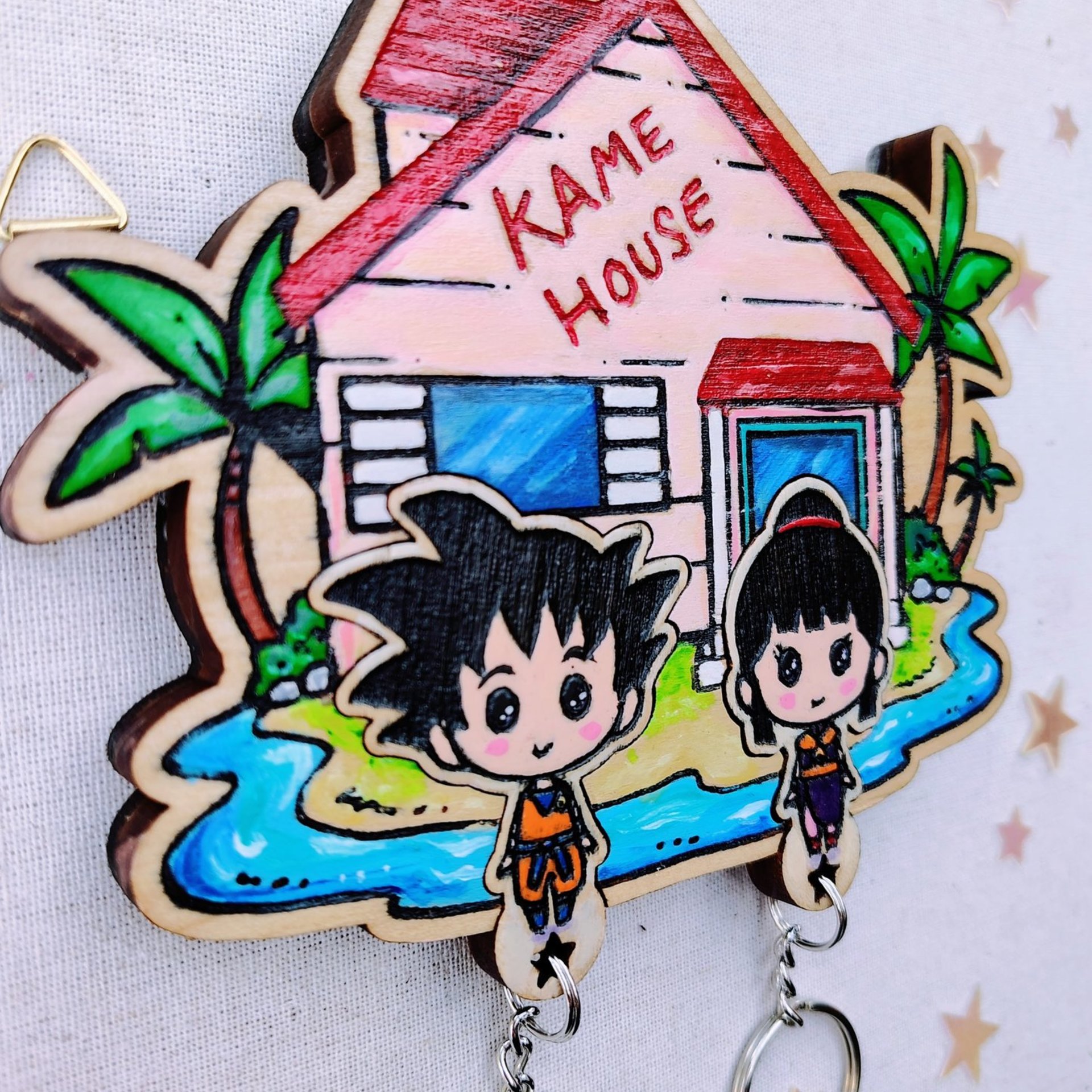 Painted Kame House Keyholder