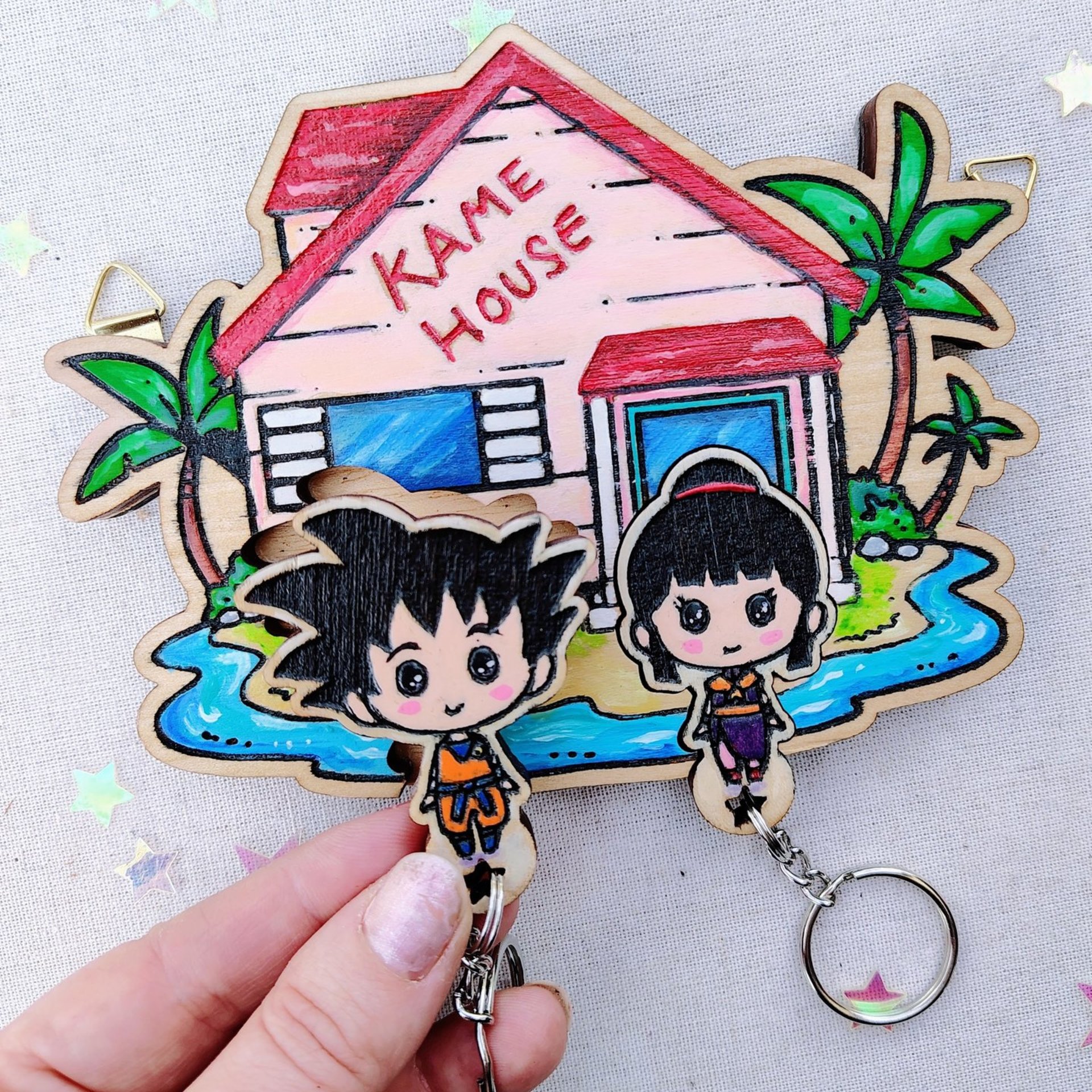 Painted Kame House Keyholder