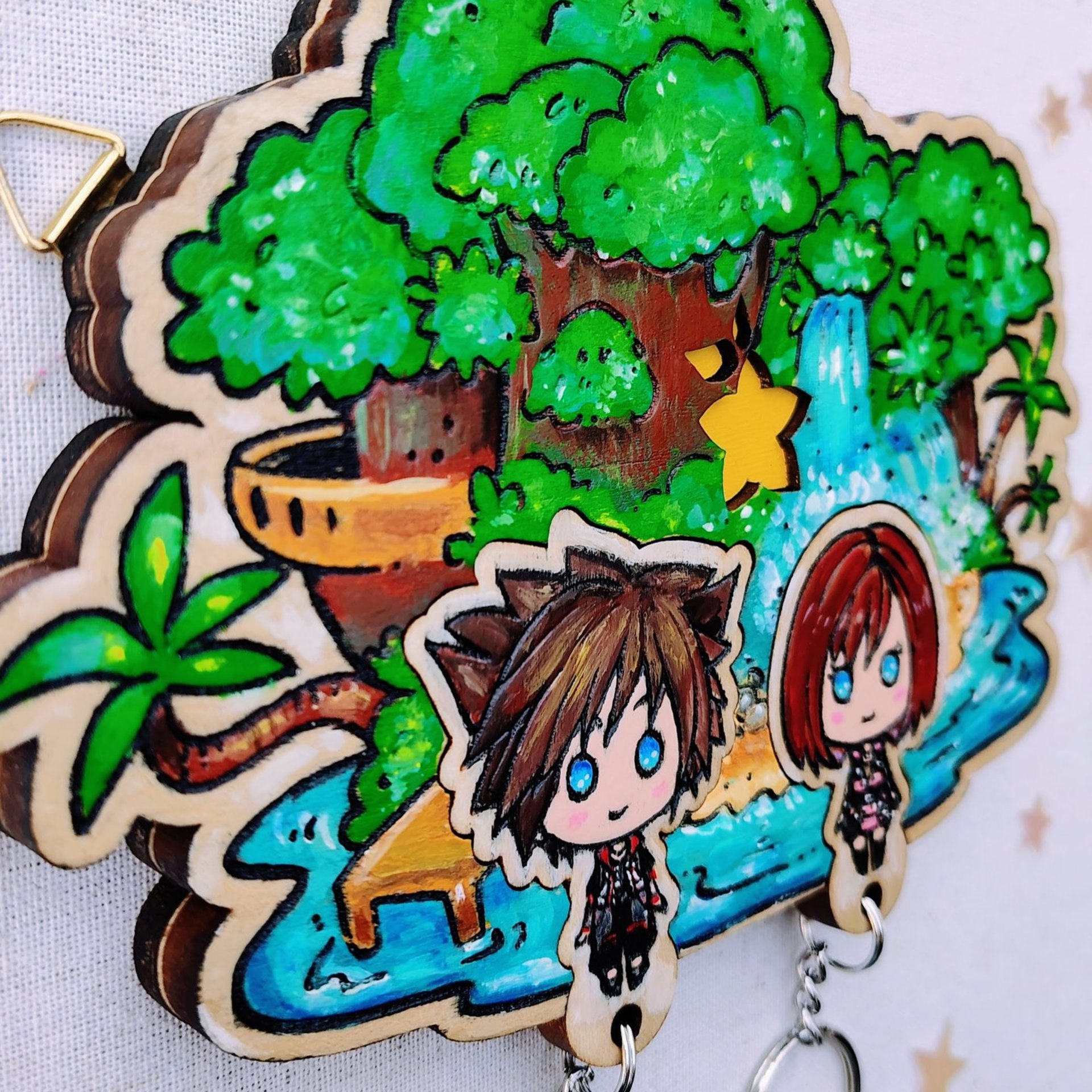 Painted Destiny Island Keyholder