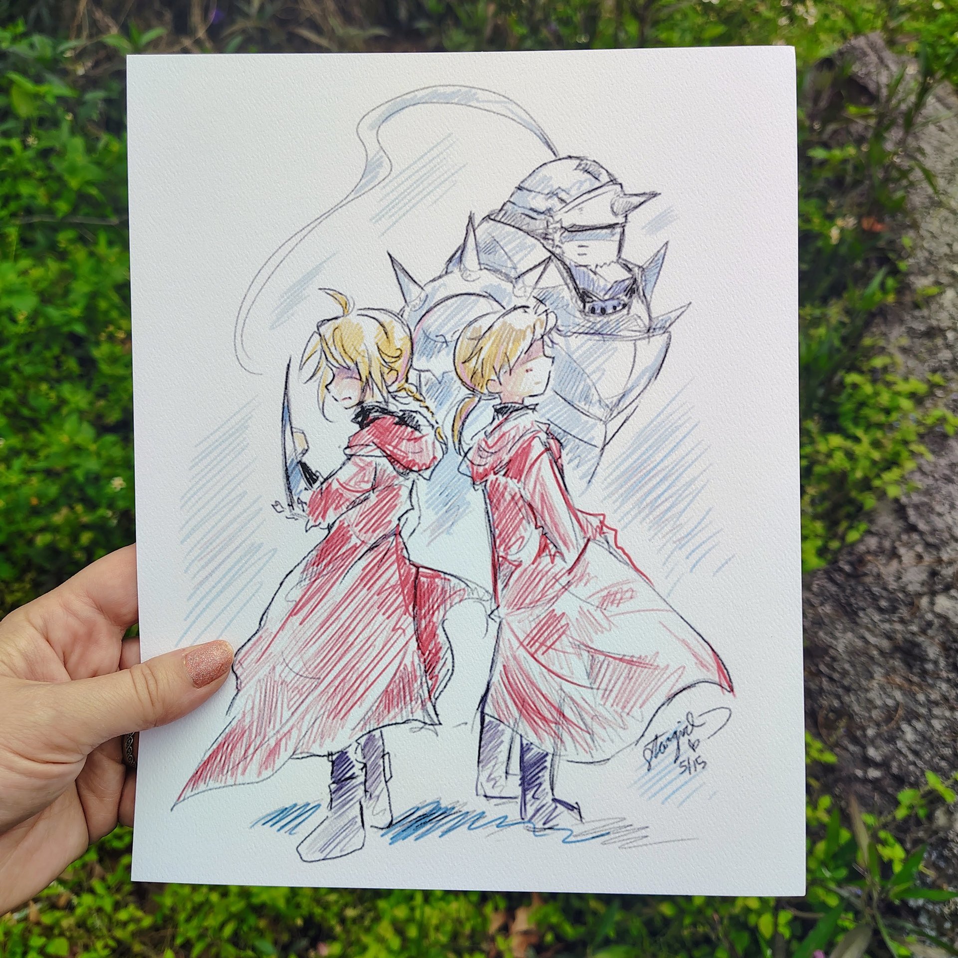 Brothers 8x10 Anime Sketch Art Print