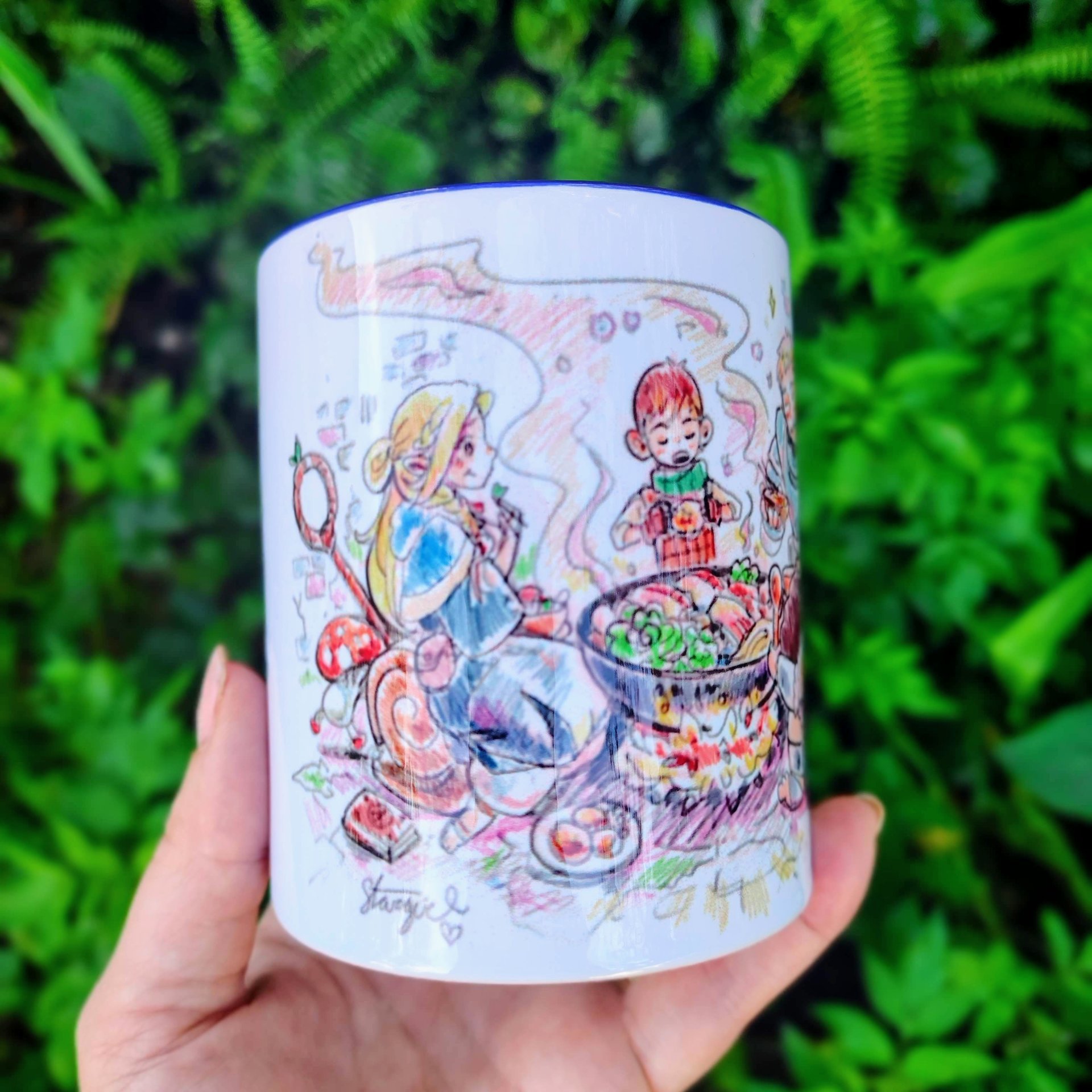 Dungeon Dining Sketch Art Mug