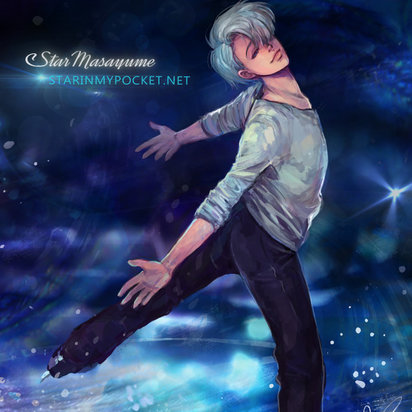 Anime Ice Skating Art Print